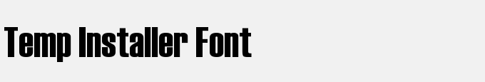Temp Installer Font